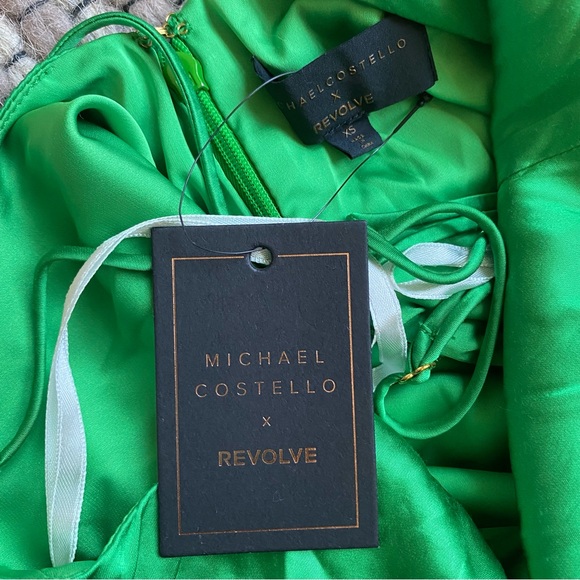 NWT Michael Costello x REVOLVE Leia Gown in Bright Green Size XS - Picture 6 of 8